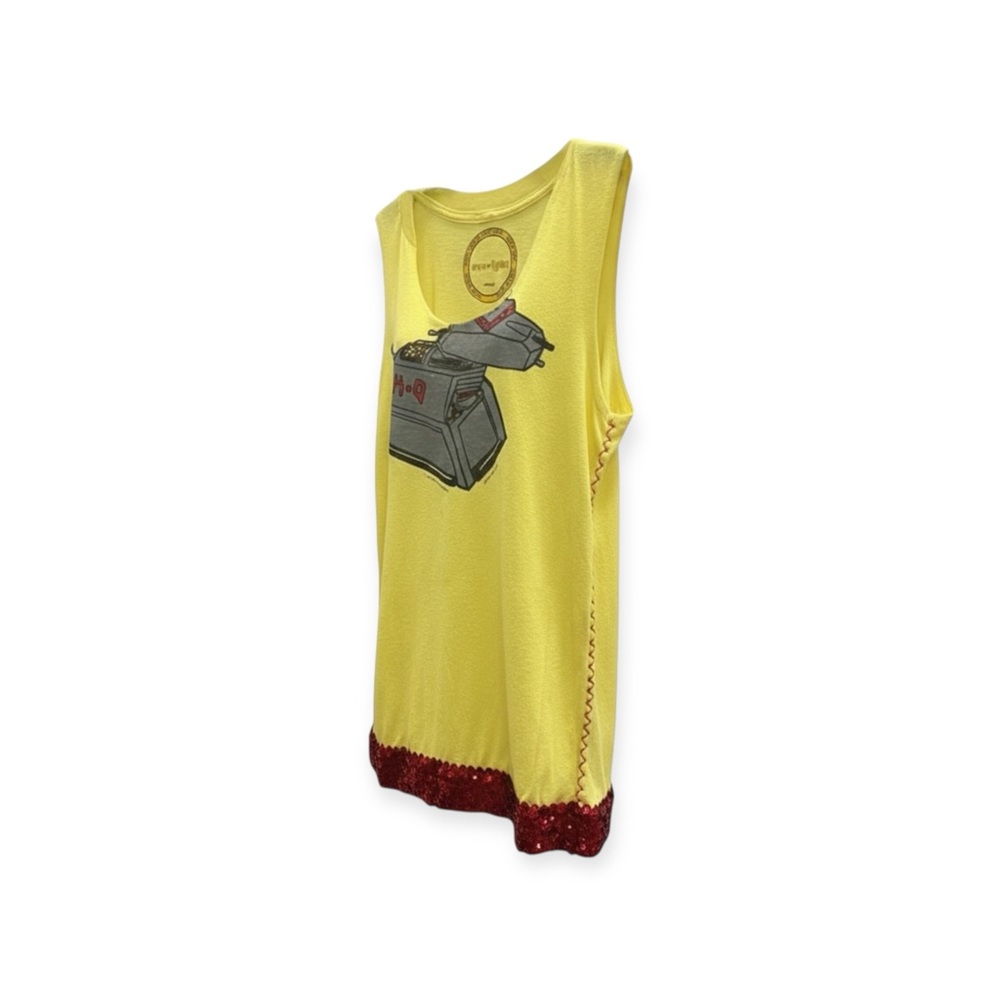 Vintage Upcycled: eve✶lynn ✶ Lori Robot 1982 Tee ✶ Sequin Embellish Whip Stitch - Picture 2 of 16